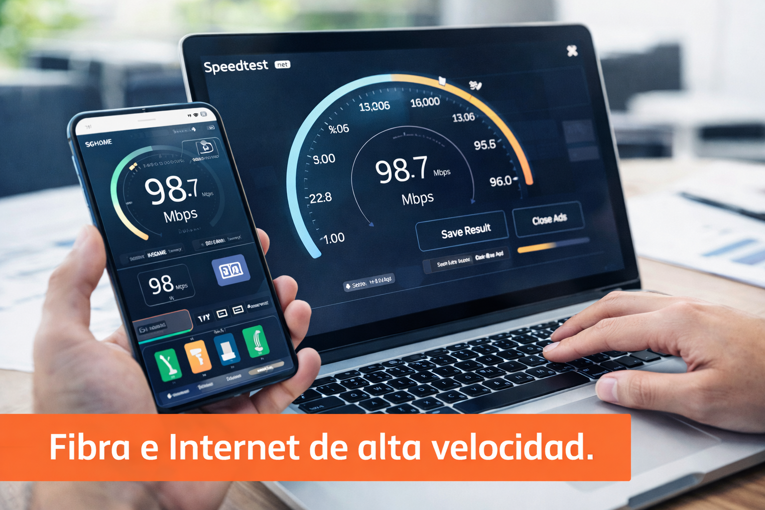 servicio fibra e internet